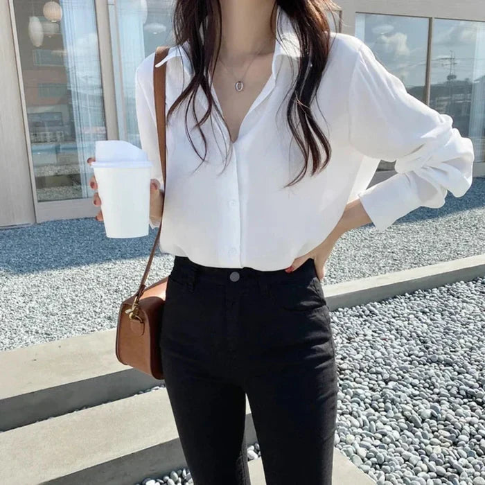 Classic Sheer Women's Top: black, light blue outfit/clothing, minimal style