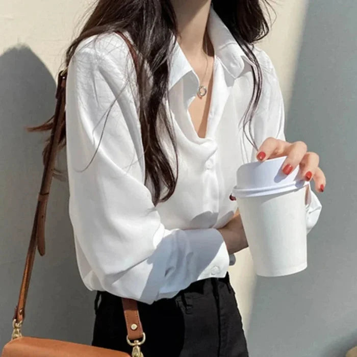 Classic Sheer Women's Top: black, light blue outfit/clothing, minimal style