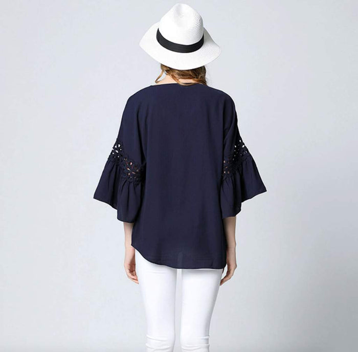 Classic White Top with Elegant Ruffle Sleeves for Women: white women's blouse/top, minimal feminine style