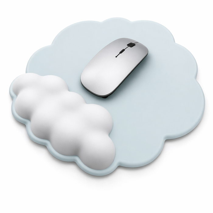 Cloud Mouse Pad with Wrist Support Blue