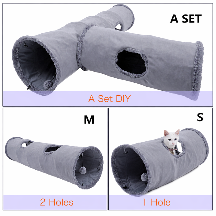 Collapsible Animal Activity Tunnel Kit with Detachable Toy Default