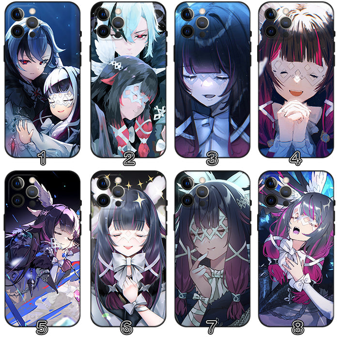 Columbina Genshin Impact Phone Case: blue, purple anime-style female characters, anime, cartoon, fantasy style
