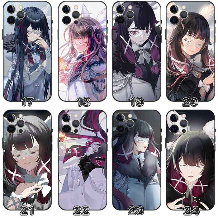Columbina Genshin Impact Phone Case: blue, purple anime-style female characters, anime, cartoon, fantasy style