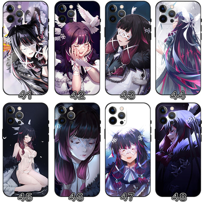Columbina Genshin Impact Phone Case: blue, purple anime-style female characters, anime, cartoon, fantasy style