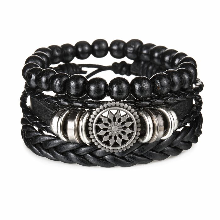 Contemporary Men's Layered Wristband S01