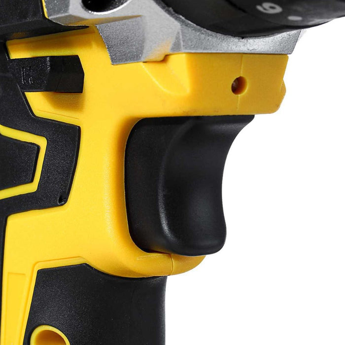 Cordless Impact Drill Driver with 48V Power and 25+3 Torque Options: yellow, black cordless power drill, modern industrial st
