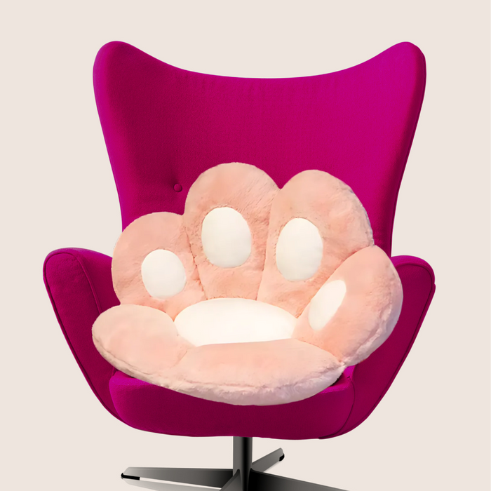 Cozy Paw Soft Mat: gray, pale pink animal paw, kawaii style