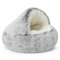 Cozy Pet Bed for the Winter Season Gray