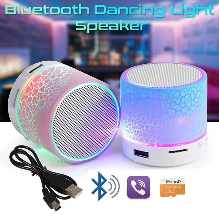 Crack LED Bluetooth Speaker, Portable, Colorful: white, pink portable speaker, modern colorful LED style