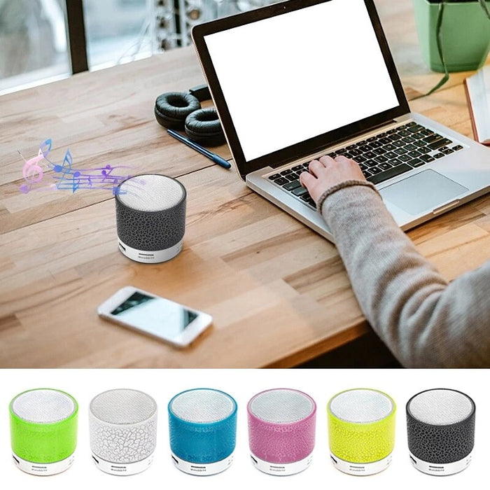 Crack LED Bluetooth Speaker, Portable, Colorful: white, pink portable speaker, modern colorful LED style