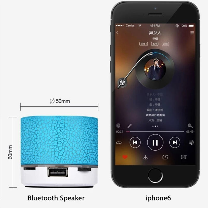 Crack LED Bluetooth Speaker, Portable, Colorful: white, pink portable speaker, modern colorful LED style