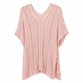 Crocheted Women's Cover-Up for Bikinis Pink