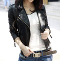 Cropped Faux Leather Jacket for Women: black, gold jacket, biker style
