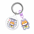 Cute AirTag Case Keychain with Charm D