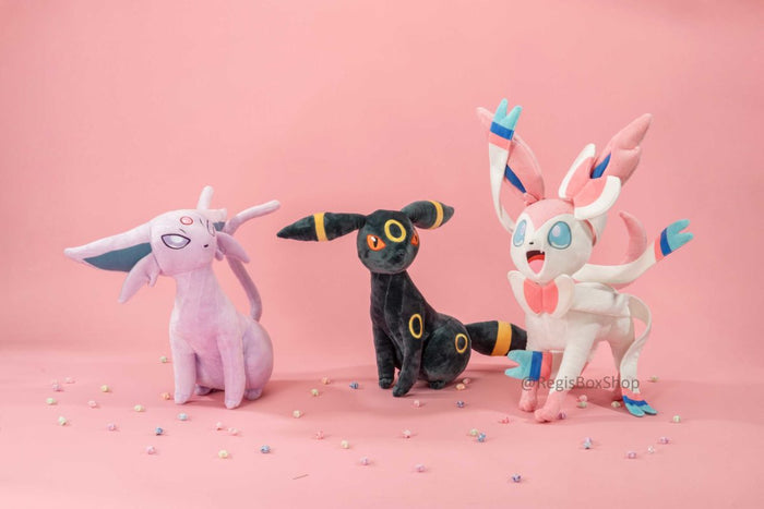 Cute and Detailed Evolution Plushies: turquoise blue, dark blue Vaporeon character, cartoon character plush style