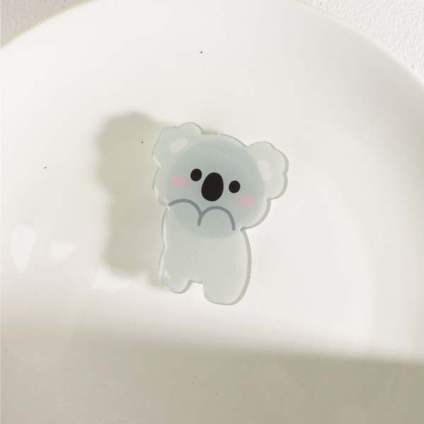 Cute Animal and Food Phone Grips: light blue, green smiling Earth/globe character, cute cartoon style