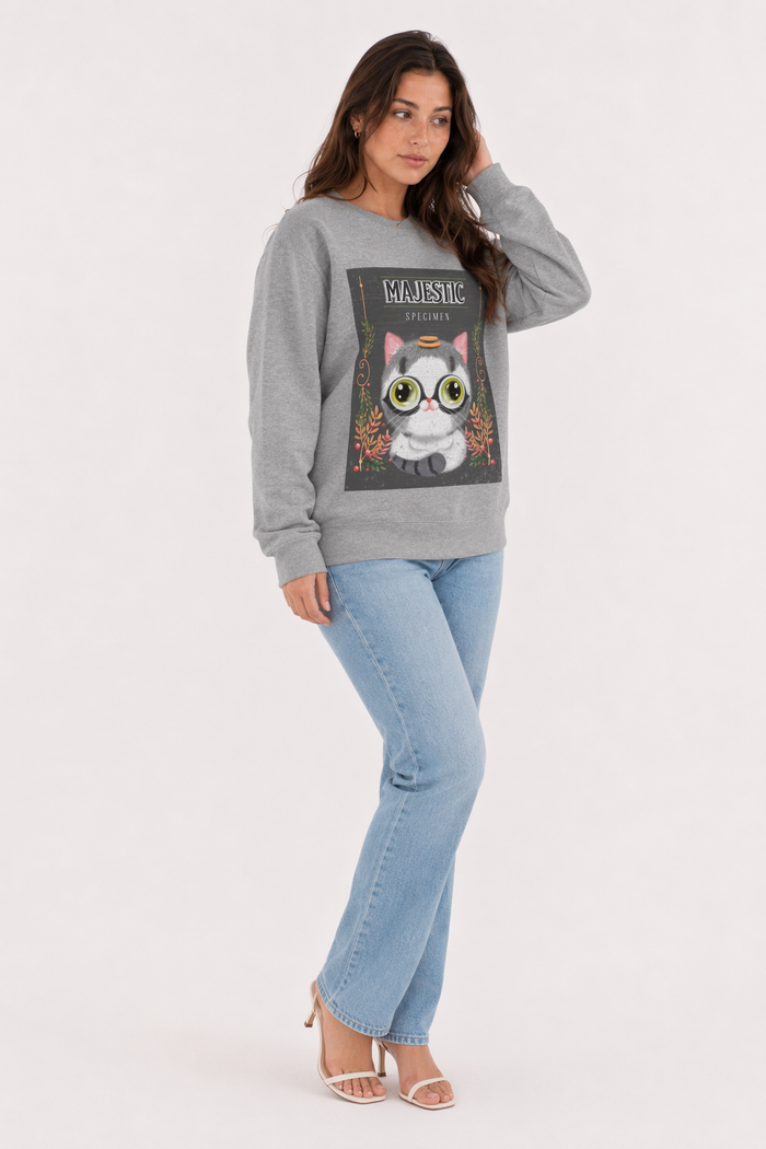 Cute Catlover Sweater Sport Grey