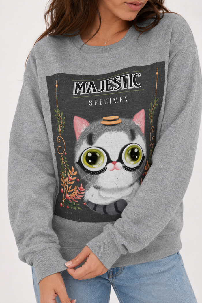 Cute Catlover Sweater Sport Grey