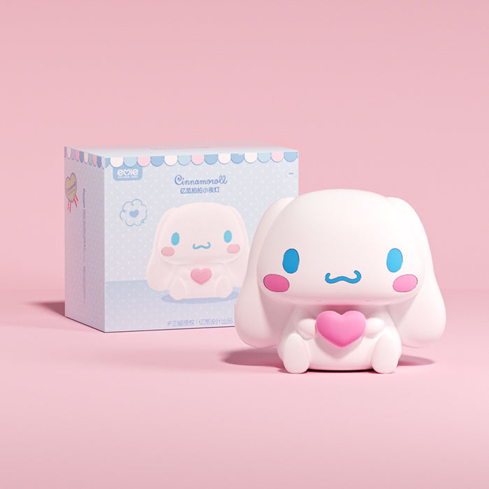 Cute Cinnamoroll LED Night Light: white, pale pink Cinnamoroll character, kawaii cartoon style