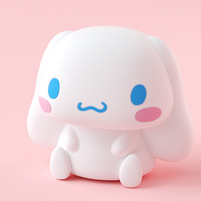 Cute Cinnamoroll LED Night Light: white, blue cartoon puppy character, kawaii cartoon style