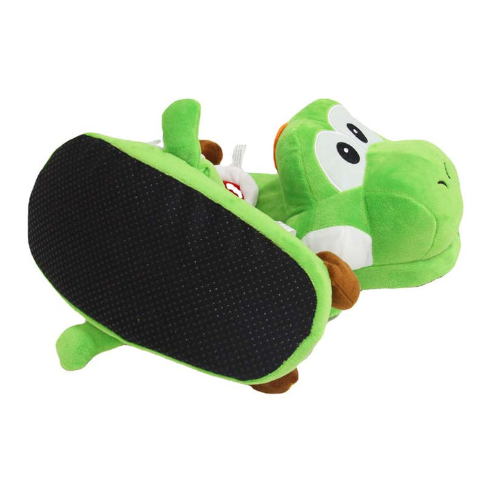 Cute Dinosaur Slippers, Ultimate Comfort!: green, white Yoshi character, cartoon, kawaii style