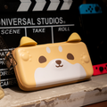 Cute Dog Nintendo Switch Case: yellow, white cartoon dog character, kawaii cartoon style