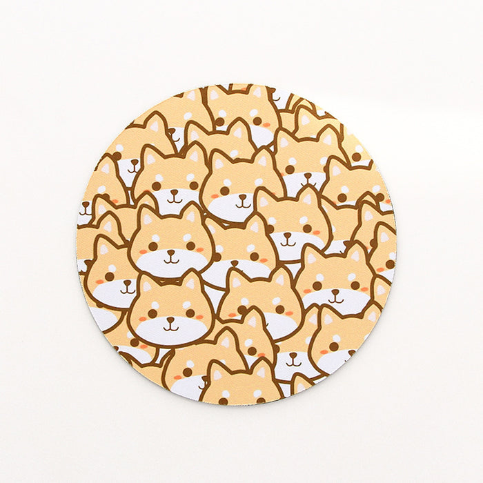 Cute Fruit Mouse Pad for Gamers: red-orange, white cute watermelon slice character, kawaii cartoon style