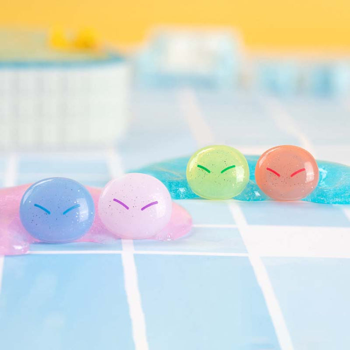 Cute Glittering Slime Joystick Caps: white, black pair of game controller grips/controllers, cute, colorful gaming accessory