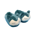 Cute House Slippers with Unmatched Comfort: teal blue, cream Snorlax character, kawaii cartoon style