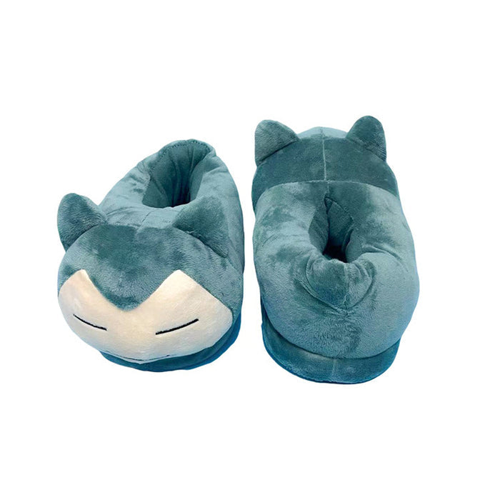Cute House Slippers with Unmatched Comfort: teal blue, cream Snorlax character, kawaii cartoon style