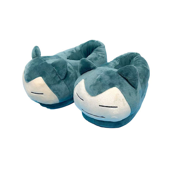 Cute House Slippers with Unmatched Comfort: teal blue, cream Snorlax character, kawaii cartoon style