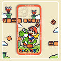 Cute Mario Phone Cases for Protection: cream, red-orange Super Mario characters (Mario and Yoshi), cartoon video game themed