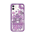 Cute Phone Case with Shock Protection: purple, lavender Kuromi character with ice cream stand theme, kawaii cartoon style