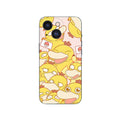 Cute Phone Cases with High-Resolution Graphics: yellow, cream cartoon yellow duck characters, cartoon, kawaii style