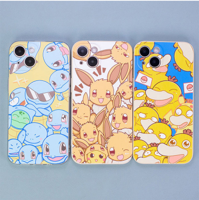 Cute Phone Cases with High-Resolution Graphics: yellow, cream cartoon yellow duck characters, cartoon, kawaii style