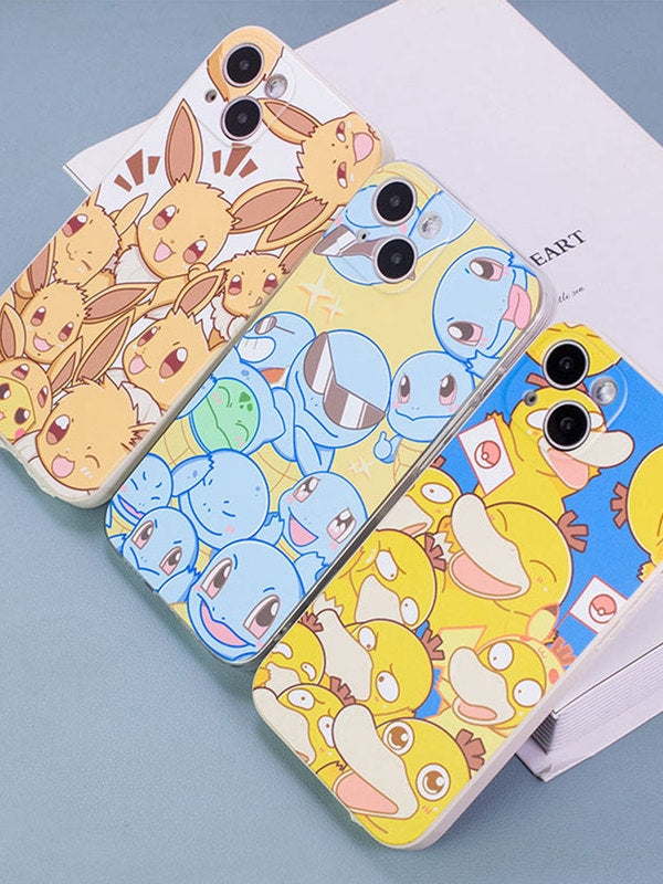 Cute Phone Cases with High-Resolution Graphics: yellow, cream cartoon yellow duck characters, cartoon, kawaii style