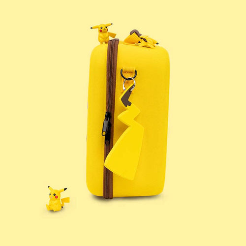 "Cute Tail Keychain: Electrifying Cuteness Accessory": yellow, brown Pikachu character theme, cartoon character, kawaii style
