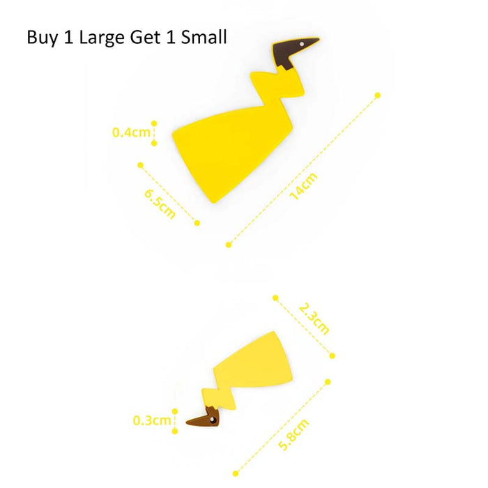 "Cute Tail Keychain: Electrifying Cuteness Accessory": yellow, brown Pikachu character theme, cartoon character, kawaii style
