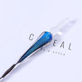 Dazzling Starry Night Glass Pen Set: blue, teal nail art brush/tool, minimal glam style