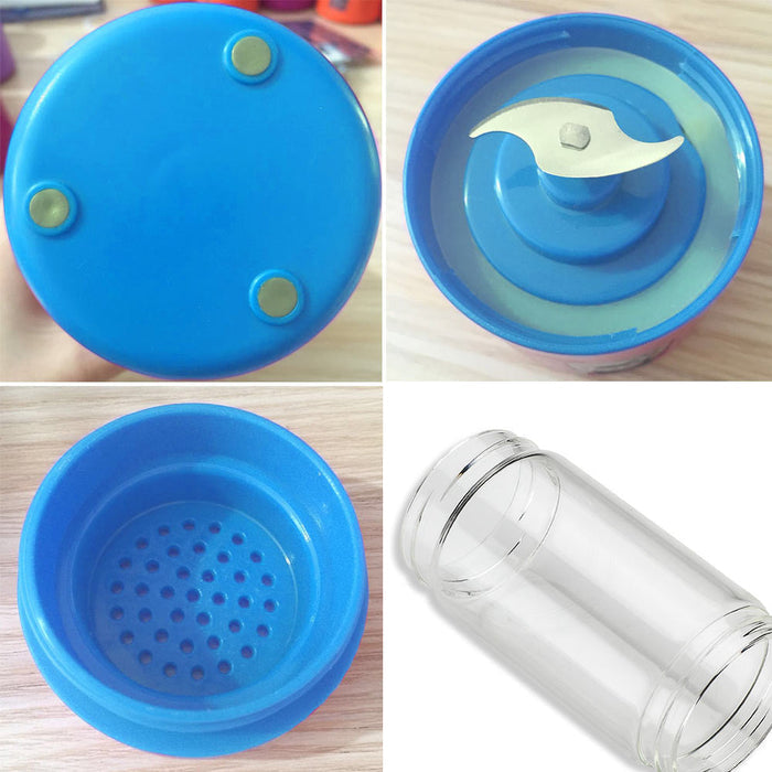 Deluxe Version of the Portable USB Electric Smoothie Maker: pink, blue portable blender bottles, minimal colorful style