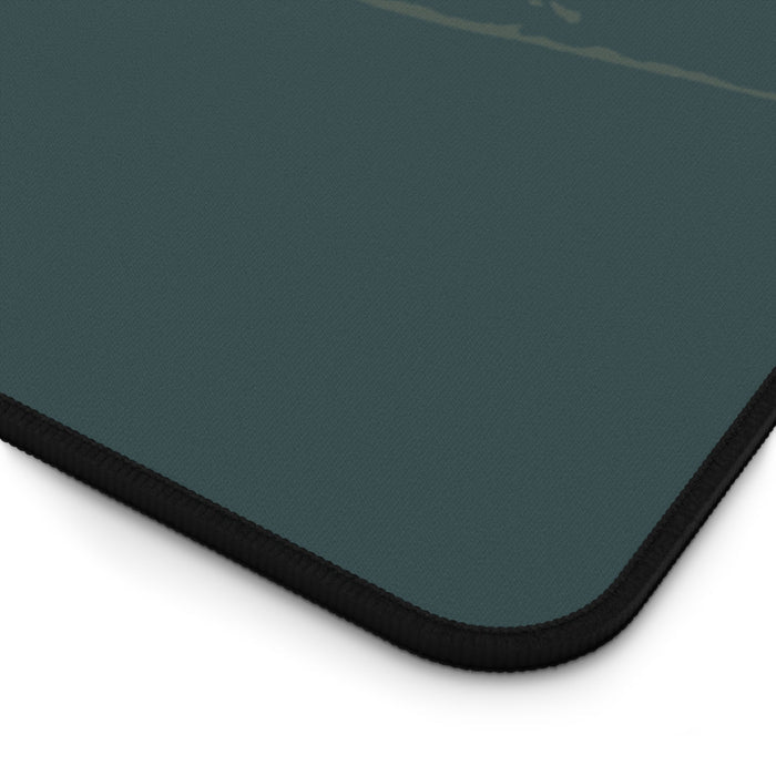 Desk Pad featuring Map of New York City: dark teal, gray New York City metropolitan area map, minimal style