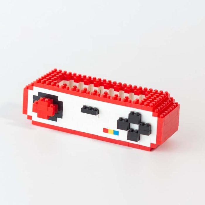 DIY Switch Game Case: Build & Enjoy!: red, white brick-built toy game controller, pixelated retro game controller style