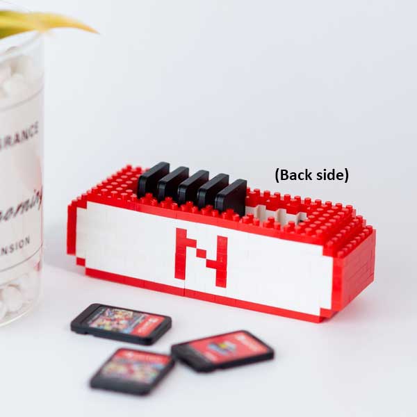 DIY Switch Game Case: Build & Enjoy!: red, white brick-built toy game controller, pixelated retro game controller style