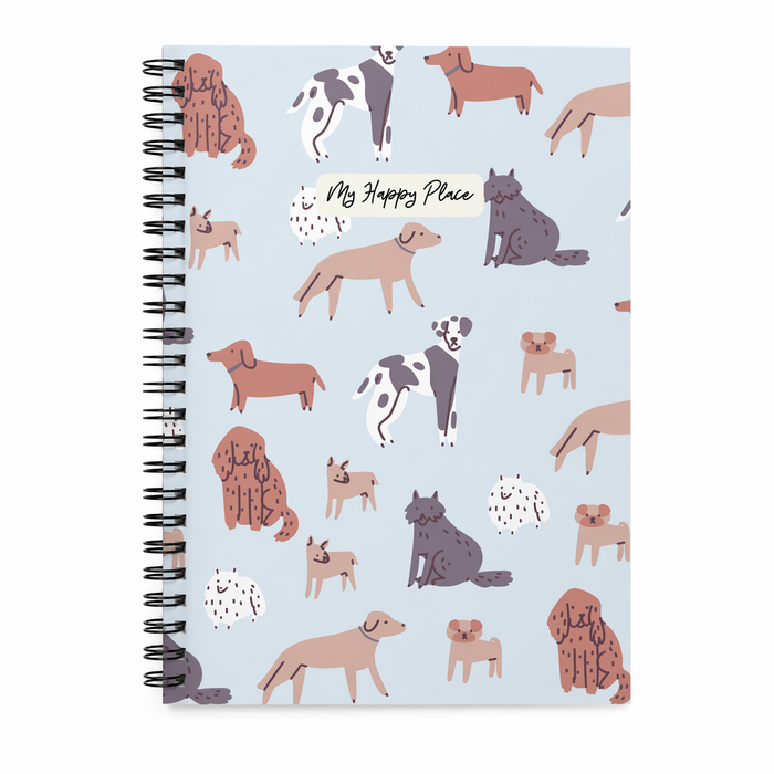 Dog Pattern Spiral Notebook - My Sanctuary for Canine Lovers Default