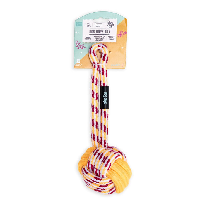 Dogs life rope knot yellow