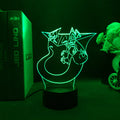 Dragapult Night Lights with Remote Control: green, black cartoon dragon character