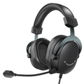 Dragon 9 Enhanced Gaming Headphones with Immersive 7.1 Surround Sound: black, dark gray person wearing over-ear gaming headph