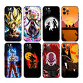 Dragon Ball Phone Cases with Character Designs: black, orange Dragon Ball anime characters and scenes, cartoon anime style