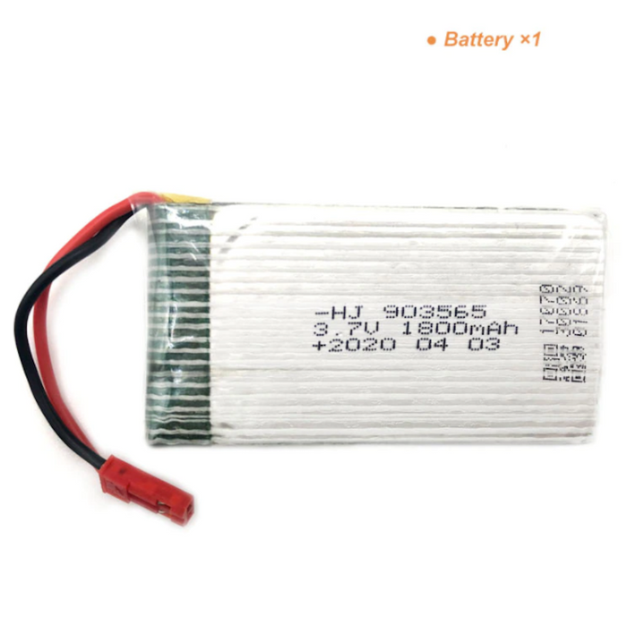 Dragon J10X WiFi RC Quadcopter Drone Battery: Enhance Your Flying Experience: silver, white rectangular battery pack with red