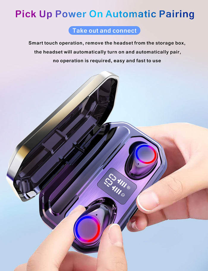 Dragon M12PRO Bluetooth 5.0 Earbuds with 3D Surround Sound and True Wireless Connectivity: black, metallic silver wireless ea